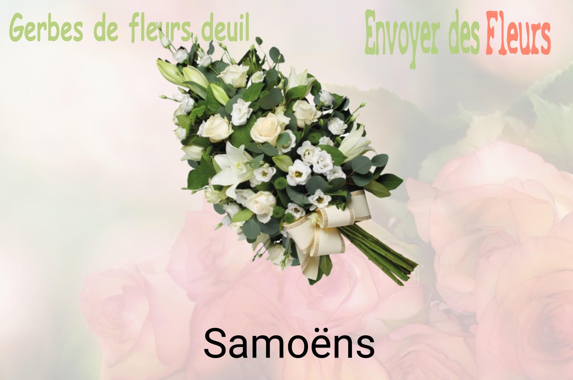 Gerbe de fleurs de deuil livrée à Samoëns